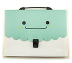 Mint green A4 document wallet with colourful tabs