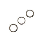Metal O shape lingerie rings showing size and shape details