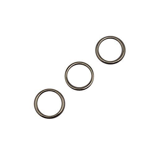 Metal O shape lingerie rings showing size and shape details
