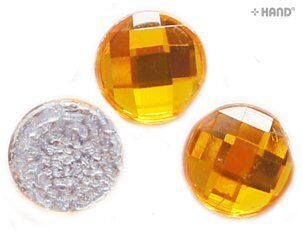 Round Hotfix - Iron On Rhinstone Diamante Gems 10mm, a Pack of Appx 400 (D15 Yellow - appx 61.5g)