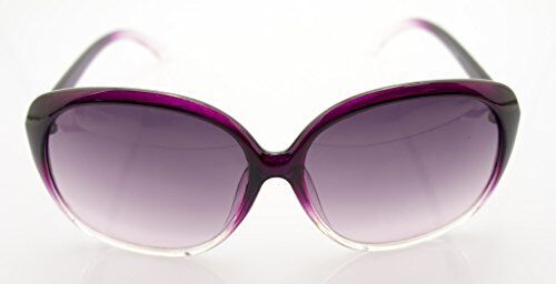 15827 Ladies Fashion Sunglasses - Large Frame - Width at Temples 139 mm - 100% UV400 Protection - Pink/Clear Frame with Pink Lenses