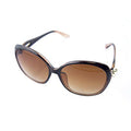 Brown ladies fashion sunglasses with large frame