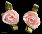F12 Small Decorative DIY Craft Assorted Colours Flower Design Trims, pack of appx 50 (F12-1 Light Pink)