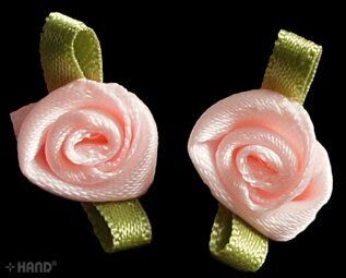 F12 Small Decorative DIY Craft Assorted Colours Flower Design Trims, pack of appx 50 (F12-1 Light Pink)