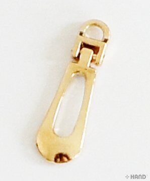 Pack of 10 small gold zip pulls arranged neatly