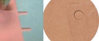 Close-up of the pattern notcher showing its sharp cutting edge