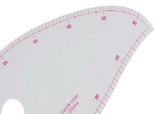 Multiple angles of the sleeve curve ruler displayed