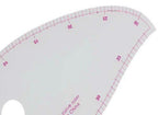 Multiple angles of the sleeve curve ruler displayed