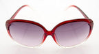 15827 Ladies Fashion Sunglasses - Large Frame - Width at Temples 139 mm - 100% UV400 Protection - Red Frame and Lenses