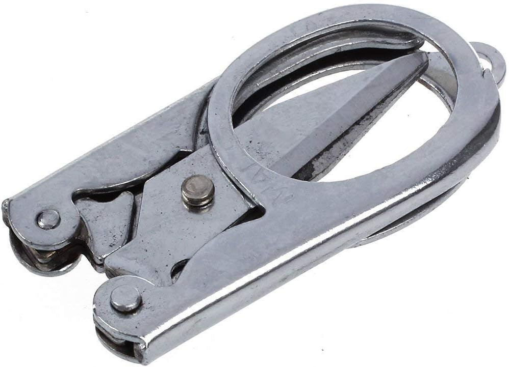 No.333 travel folding safety metal scissors in a closed position.