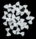Pack of 23 white satin ribbon bow trims for crafts
