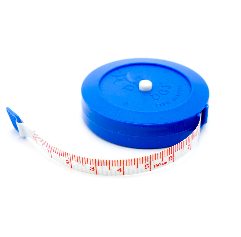 Economy tape measure in various colours for sewing and tailoring.