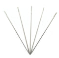 Five easy to thread sewing needles, each 5.4cm long.