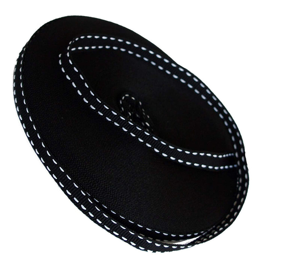 1 Roll appx 30 m Grosgrain Craft DIY Wedding Black and White Ribbon - Assorted Width and Styles (FBW03 10mm Black and White)