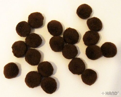 A Jumbo Pack of POM POMS 1000 pcs- 20 mm (Dark Brown)