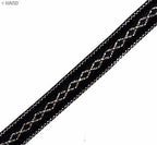 Elegant Black and Silver Craft DIY Party Ribbon Trim - Assorted Width and Styles (NO.FBS02 Velvet 10mmx20m)