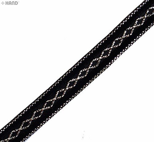 Elegant Black and Silver Craft DIY Party Ribbon Trim - Assorted Width and Styles (NO.FBS02 Velvet 10mmx20m)
