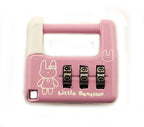 Little Danchoo Colourful 3 Digit Combination Padlock for Your School, Home, Locker, Bag, Diary - It's My Secret - Pink