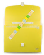 ® A4 Concertina Document Wallet Case with 12 Compartments and Colourful A-Z Divider Tabs - 33 cm x 25 cm - Yellow