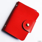 Two faux leather wallets displayed side by side