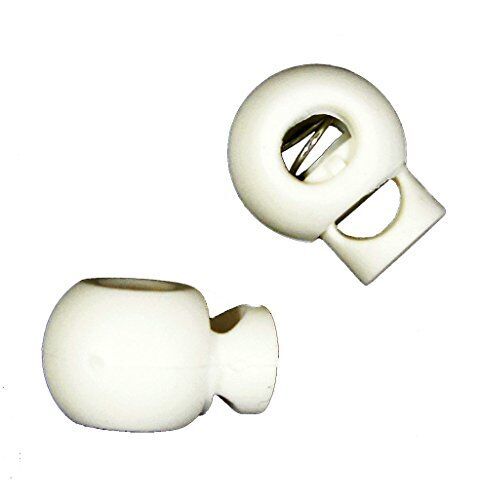 8353 Plastic Round Toggle Spring Single Hole Stop String Cord Locks Assorted Sizes And Colours