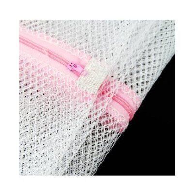 Mesh bag demonstrating ample flow for suds and water