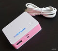 Portable power bank with flashlight and USB charging ports.