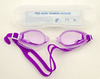 YG-7008 Violet Swimming Goggles - Ergonomic Design with 100% U.V. Protection and Anti-Fog Coating