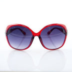 2532 Ruby Red & Violet Ladies Fashion Sunglasses - Large Frame with Silver Fox Temples Motif - Width at Temples 132 mm - 100% UV400 Protection