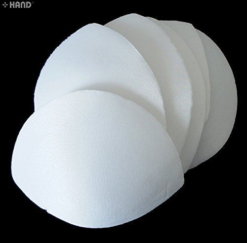 White Comfortable Replacement Bra Pads/Inserts Assorted Sizes - 3 Pairs (Size M)