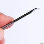 User demonstrating how to use the earpick safely.