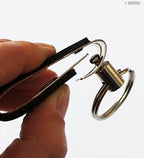 Packaging of the leather wide belt loop hook keyring buckles.