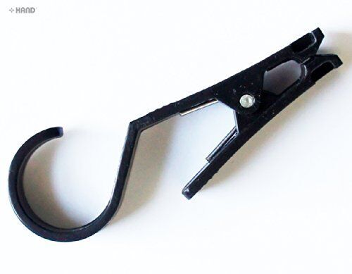 Plastic fabric sample hanger holding a piece of fabric