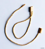 Pack of 1000 beige and gold hang tags displayed together