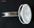 Two rolls of icy silver plastic coated wire for crafting