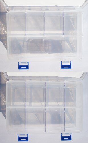 Storage case ideal for beads, buttons, and small craft items.