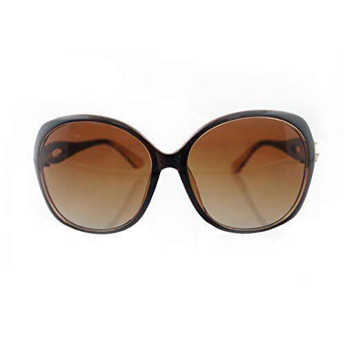 Side view of large framed sunglasses for women