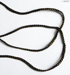 Assorted Colours String Trims - 3mm wide x appx 20 metres (BRT11 Black and Gold)