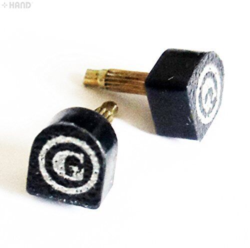 Close-up of a single U-shape high shoe repair heel tip.