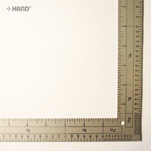 Side view of the aluminium ruler highlighting its thickness