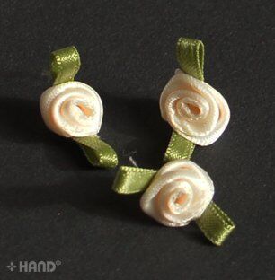 F12 Small Decorative DIY Craft Assorted Colours Flower Design Trims, pack of appx 50 (F12-3 Off White)