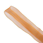 Crochet edge detail of the orange organza trim