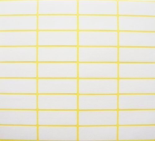 Display of multiple sheets of white label stickers