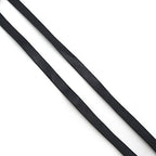 Close-up of the 5mm black PU trim showing texture