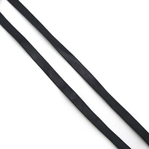 Close-up of the 5mm black PU trim showing texture