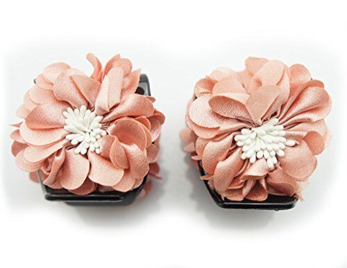 Rose satin jasmine flower bulldog hair clip