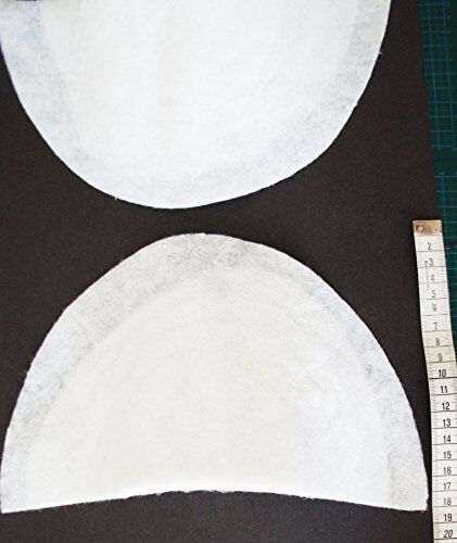 Mens Canvas Lined Shoulder Pads White, Style O2 - 2 Pairs