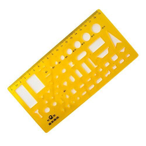 19cm plastic architecture template featuring various shapes for drawing