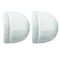 Two pairs of medium white shoulder pads displayed together.