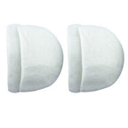 Two pairs of medium white shoulder pads displayed together.